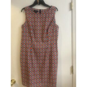 Alyx Women's Sleeveless Sheath Dress Geometric Design Sleeveless Size 16